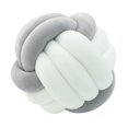 thumbnail image 4 of Nudo Almohada Bola Gruesa Cómoda Almohadas Anudadas Para Sala De Estar Hogar Sofá Gris Y Blanco, 4 of 9
