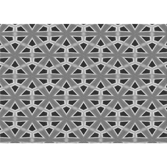 Ahgly Company Indoor Rectangle Patterned Gray Cloud Gray Area Rugs, 2' x 4'