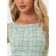 thumbnail image 5 of DARING DIVA Women's Summer Sleeveless Elegant Plaid Bodycon Dresses XL Green, 5 of 6