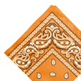 thumbnail image 5 of Yunhgft Cotton Paisley Cowboy Bandana Scarf Head Wrap Hair Band Kerchief Orange, 5 of 5