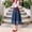 Dark Blue, variant on DuoJiaJ Women's Plus Size Stretchy Waist Casual And Versatile Denim Skirt With Tassle Hem Fashionable And Comfortable High Low Hem Design Denim Skirts Women Blue L