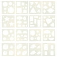 thumbnail image 1 of Modèles de Formes Géométriques Pochoirs Modèles de Dessin Peinture à la Craie Ensemble de Règles pour Enfants, 1 of 7