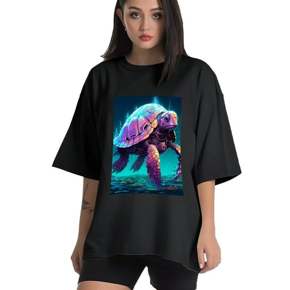 Plus Size Shirt for Women Black Tops for Women Short Sleeves Shirt for Women Turtle T Shirt Crewneck Shirt for Women XS