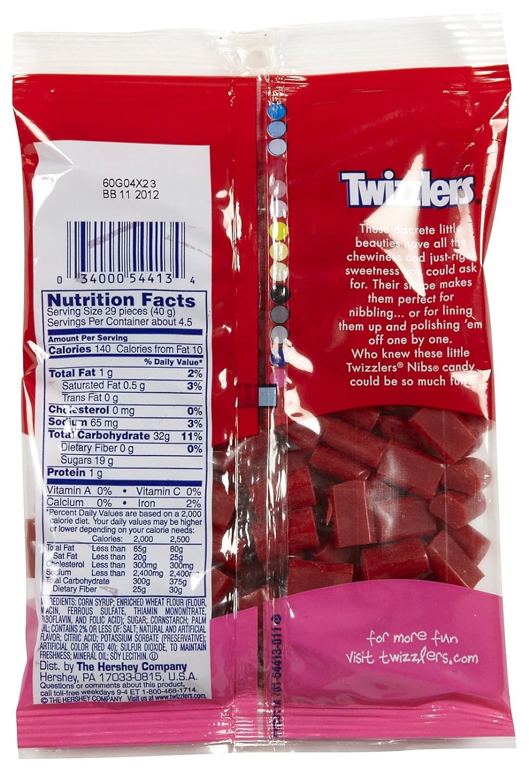 cherry nibs candy - 36-ounce (pack of 6)