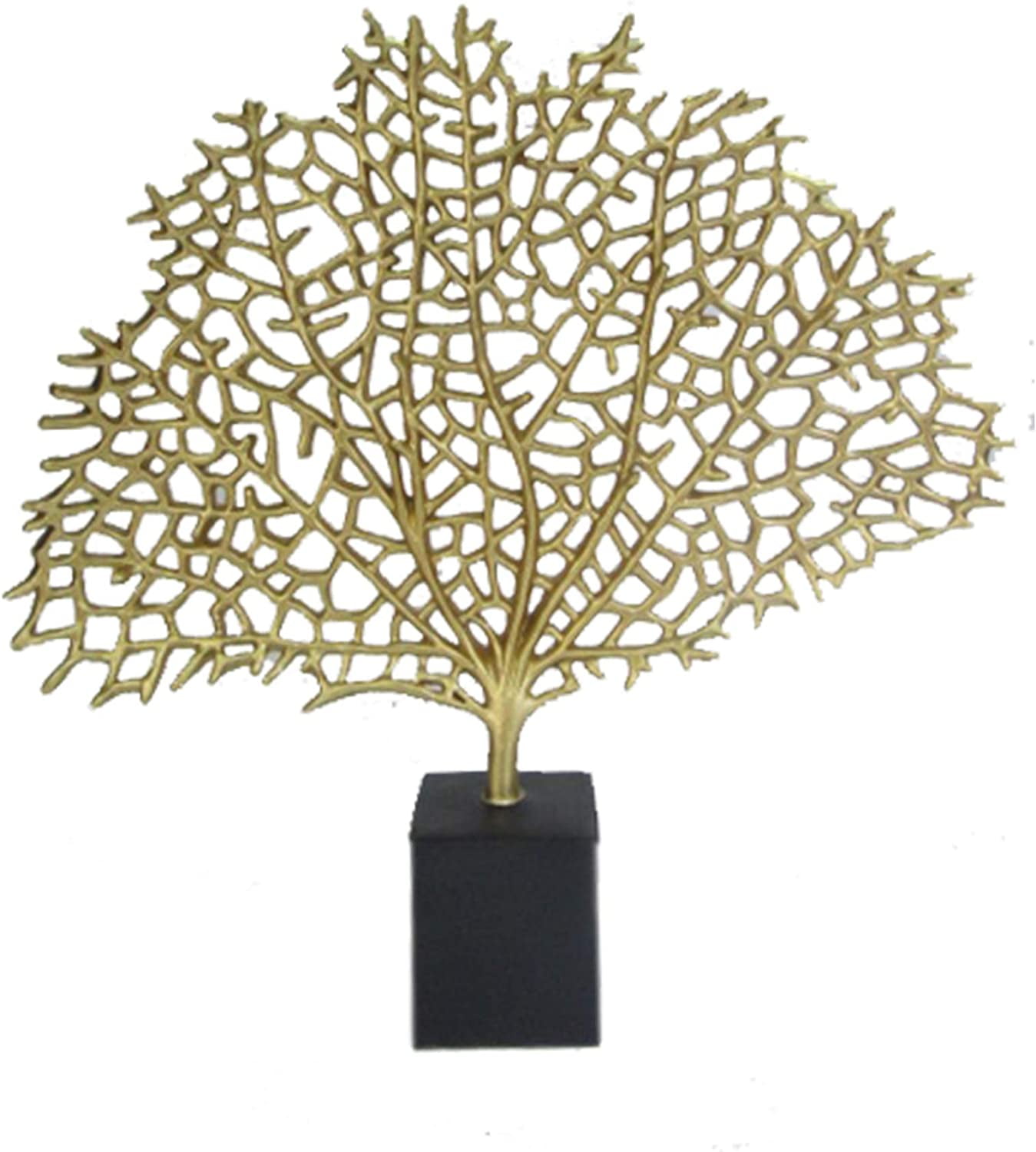 Polyresin Decorative Tree in Gold Finish Black Wooden Base Home Decoration for Living Room Bedroom Study Room Kitchen Office Classic Wood DÃ©cor Beautiful Home DÃ©cor Gift