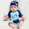 thumbnail image 2 of Uccdo Toddler Boys Girls Cartoon One Piece Rashguard Swimsuits Kids Beach Sunsuit Swimwear 1-7T, 2 of 4