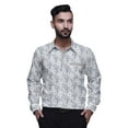 thumbnail image 1 of BESTMAN Slim FitShirtsFor Men Button DownLong Sleeve PrintedShirtsFor Boys, 1 of 5