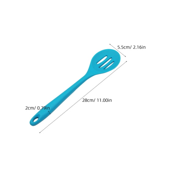 AURARMLET 2 Pcs Silicone Slotted Spoons Kitchen Utensils Multifunctional Cooking Tools Random Colors