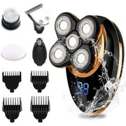 Lovebay 5 in 1 Electric Razor, Men Bald Head Shaver Cordless Electric Shaver with USB Rechargeable, Wet & Dry Hair Grooming Trimmer Clipper