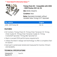 thumbnail image 2 of Timing Chain Kit - Compatible with 2008 - 2009 Pontiac G8 3.6L V6, 2 of 2