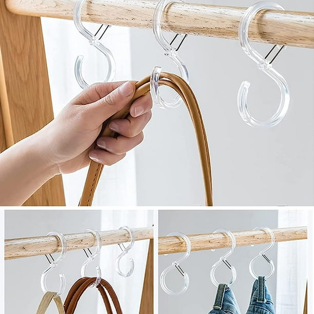 8 Pack S Hooks Hanger Clothes Rod Hooks Anti Drop Hanger Hook For Hanging Bathroom Bedroom Office YH