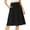 Black, variant on vigerkar Women Casual Cotton Linen Skirts Frill Tie Waist A-Line Midi Skirt with Pockets Black, XXL