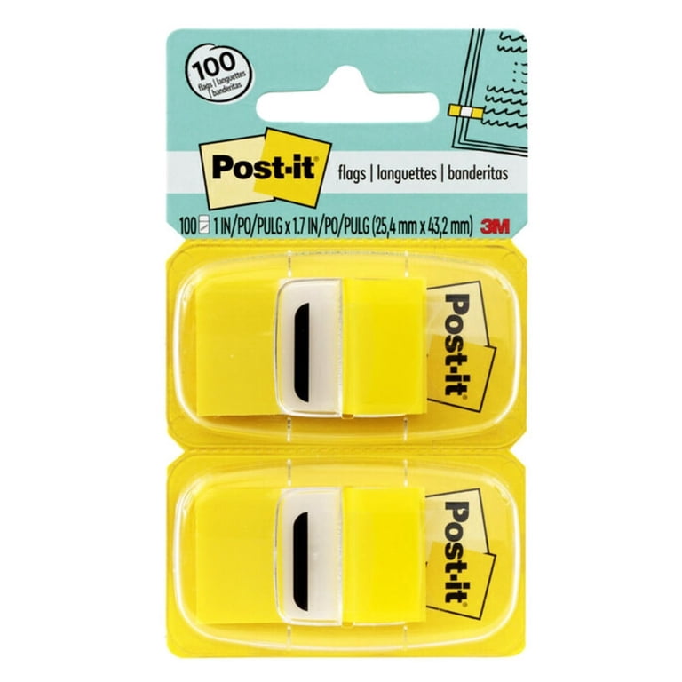 Post-it, Marking Page Flags, 50-Flag/Dispenser, Yellow - Walmart.com