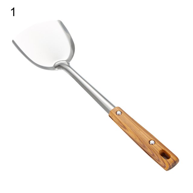 ENJOYW Wok Shovel Food Grade Rust-proof Stainless Steel Soup Scoop Wok Spatula Kitchen Tools for Home Kitchenware
