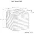 thumbnail image 5 of Simpli Home Zoey Boho Cube Woven Pouf in Multi Color Cotton and Wool, 5 of 5
