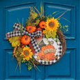 thumbnail image 3 of Corona de otoño para puerta de entrada, corona de Acción de Gracias, decoración de cosecha para puerta de porche de granja, Acción de Gracias Como se muestra, Como se muestra, 3 of 5