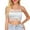 White, variant on Youmylove Tank Top For Women Solid Color Lace Crop Top Lace Bralette High Neck Camisoles Racerback Double-Layered Crop Top Leisure Trendy Blouse