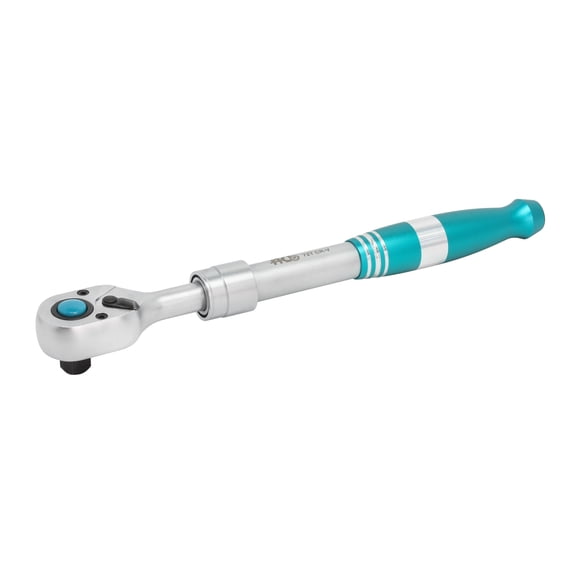 HB 1/2-Inch Drive 72-Tooth Extendable Ratchet Handle Telescopic Aluminum Handle Up to 17.5" 5° Arc Swing Quick Release Reversible Chrome Vanadium Steel Professional Mechanic Tool Made in Taiwan