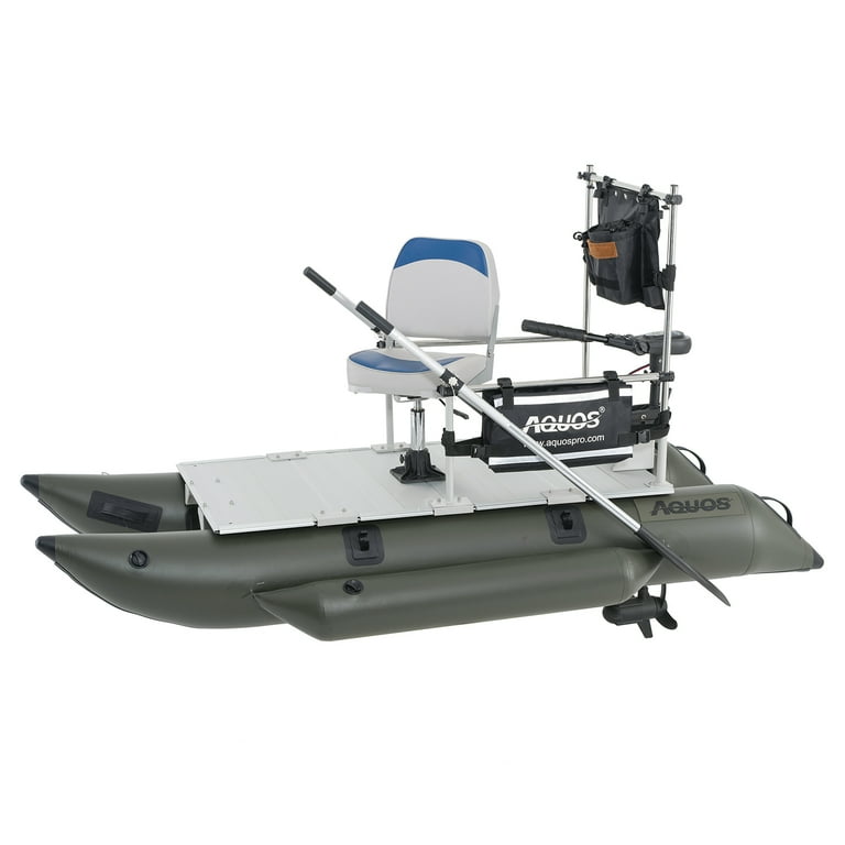 AQUOS 8.8 Plus ft Inflatable Pontoon Boat with Haswing 24V 85LBS