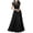 Black, variant on Formal Evening Gown, Lace Short Sleeves Maxi Dress, Sophisticated Dress for Wedding Guest, Prom & Black Tie Event Black XL