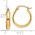 thumbnail image 4 of 10K Yellow Gold Polished 3.5Mm Hoop Earrings (Width 3.5) (Length 14) - Jbsp, 4 of 5