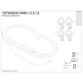 thumbnail image 6 of Aqua Eden VBTND663013NB8 66-Inch Cast Iron Oval Double Ended Clawfoot Tub (No Faucet Drillings) in Black/White/Brushed Nickel, 6 of 12