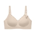 thumbnail image 3 of Heydday Women Nursing Bra, Scallop Edge Drop Cup Maternity Bra, 3 Hook Adjustable Back Pregnancy Postpartum Support Bra, Soft Stretch Invisible Everyday Breastfeeding Underwear(Beige/38), 3 of 5