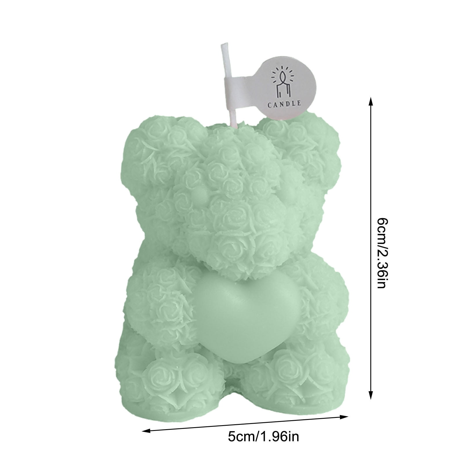 YUNAFFT Bowtie Rose Bear Candle Mold - 3D Teddy Bear Silicone Mold for DIY Handmade Soaps, Epoxy Resin Crafts, Father's Day Gifts