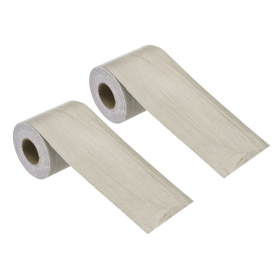 Wood Grain Repair Tape, 2 Inch x 33 Feet Self Adhesive Wood Grain Tape Multi-Purpose Wallpaper Border Trim for Furniture Floors Windows Doors Tables Home, Brown, 2 Roll