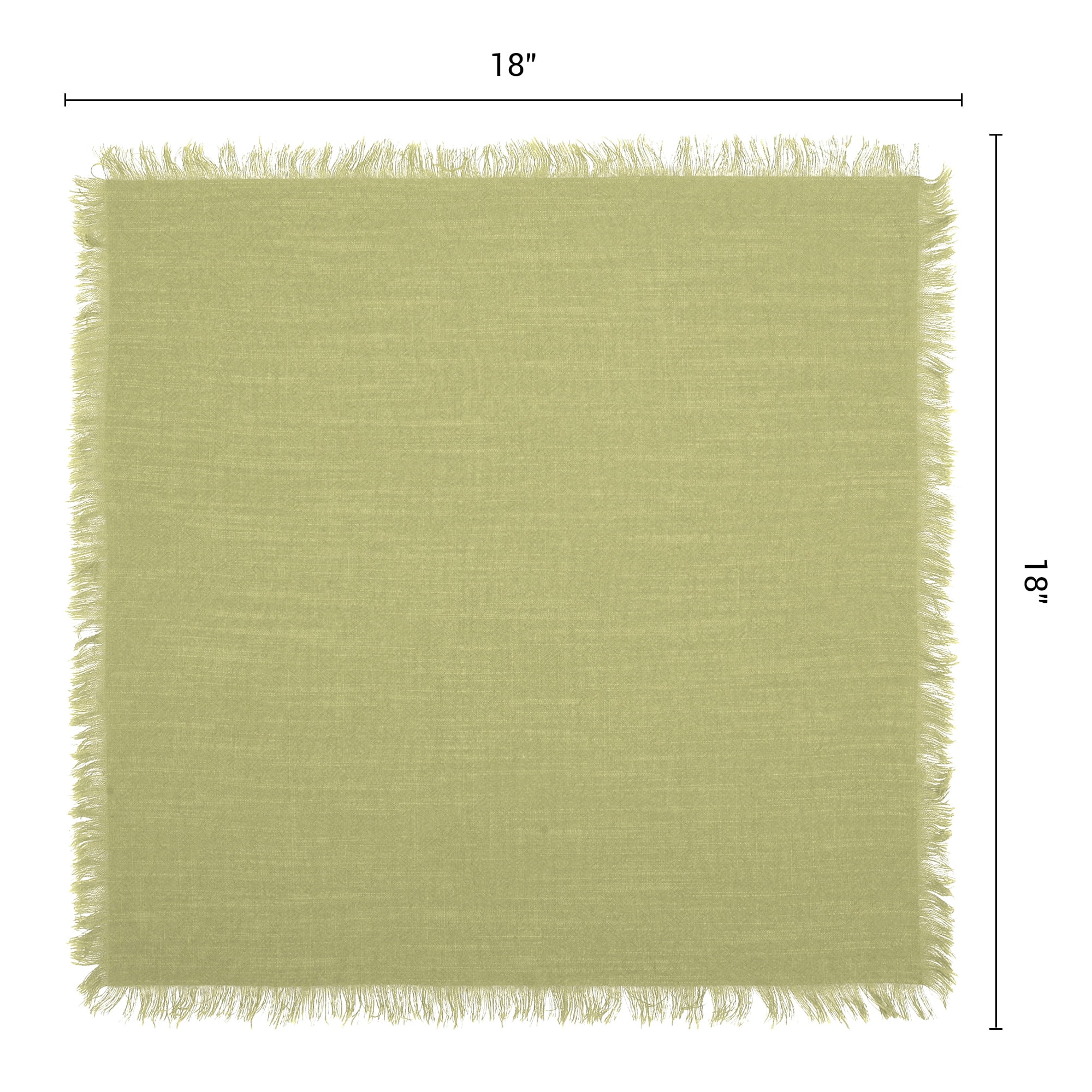 Unique Bargains 6Pcs Cotton Reusable Dinner Cloth Napkins Grass Green 18x18inch