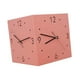thumbnail image 5 of Reloj de pared de esquina de doble cara, reloj de esquina cuadrado, de metal, silencioso y sin tictac. Rosa, 5 of 7