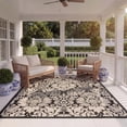 thumbnail image 3 of Safavieh Courtyard Dani Bordered Indoor/Outdoor Area Rug, Black/Sand, 6'7" x 6'7" Square, 3 of 11