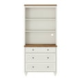 thumbnail image 3 of WAMPAT Farmhouse 72" Tall Bookcase, Large Wooden Display Book Case Shelf with 3-Tier Open Book Shelves and 3 Drawers, 3 Tier Bookshelf for Living Room, Library, Study Room, Bedroom, Office, White, 3 of 7