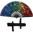 thumbnail image 1 of Popping Fans for Line Dancing \u2013 Loud Snap Sound, Dancing Fans That Pop with Holster,Lightweight & Durable for Performances, Weddings, Home Decor (Rainbow), 1 of 1