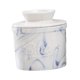 thumbnail image 3 of Mantequera de porcelana, recipiente para mantequilla fresca untable, con tapa Mármol azul, 3 of 9