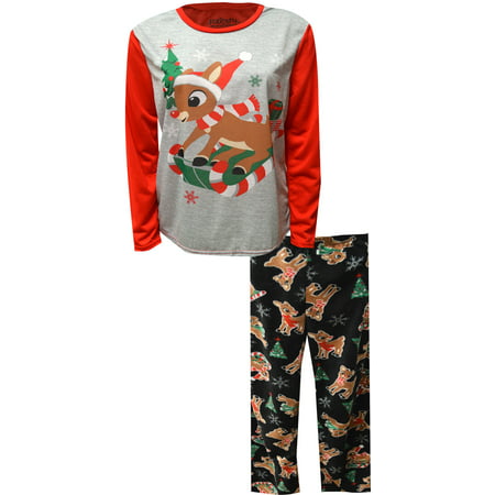 

Briefly Stated Women s Rudolph The Red-Nosed Reindeer Ladies Christmas Pajama (Large)