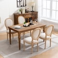thumbnail image 2 of BTMWAY Dining Chairs Set of 2, Upholstered Fabric Dining Chair with Solid Wood Frame and Rubberwood Legs, Modern Farmhouse Dining Chairs for Dining Room, White, 2 of 11