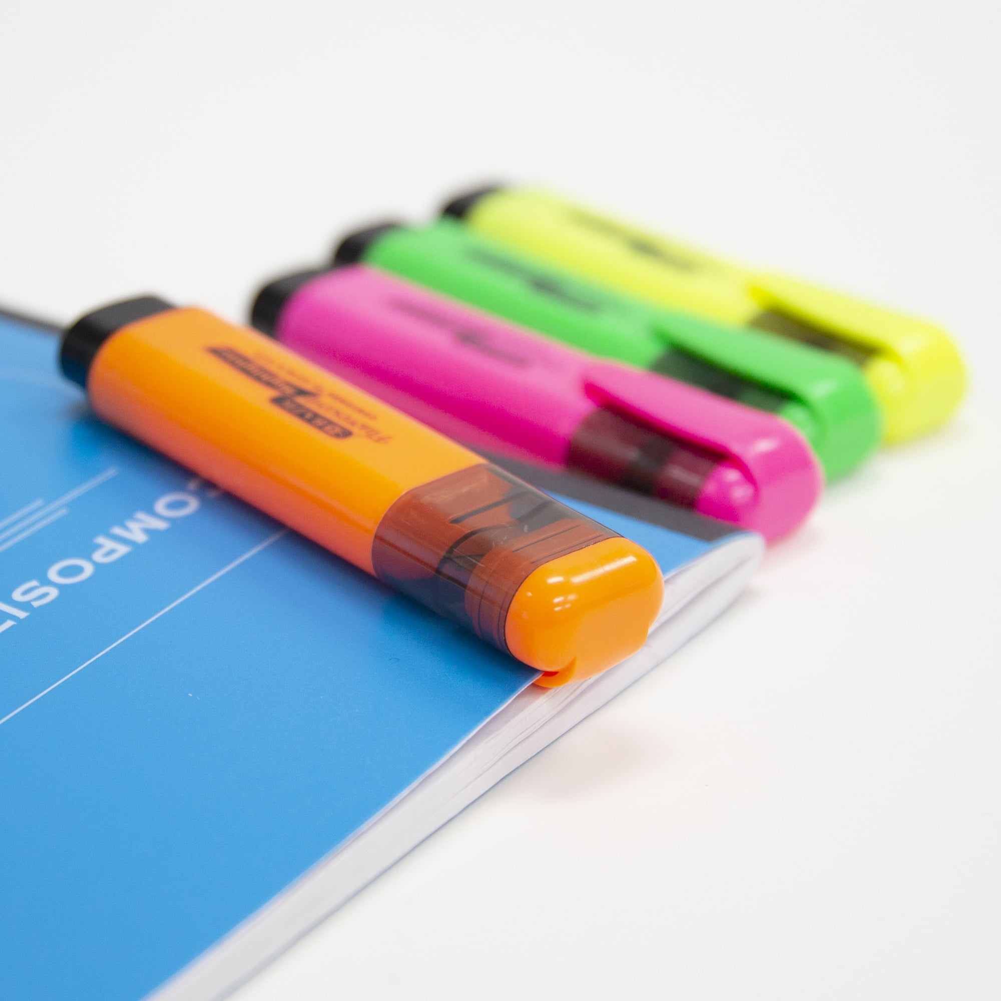 BAZIC Highlighter Marker Pen, Chisel Tip Liquid Marker (4/Pack), 24-Packs