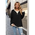 thumbnail image 2 of Camisetas de Larga para Mujer, Color Negro, Talla S, 2 of 8