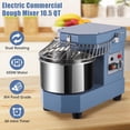 thumbnail image 7 of Commercial Dough Mixer 10.5Qt, 650W Dual Rotating Dough Kneading Machine with Stainless Steel Bowl, Security Shield & Timer, Heavy-Duty Commercial Stand Mixer for Bakeries Pizzeria, 7 of 7