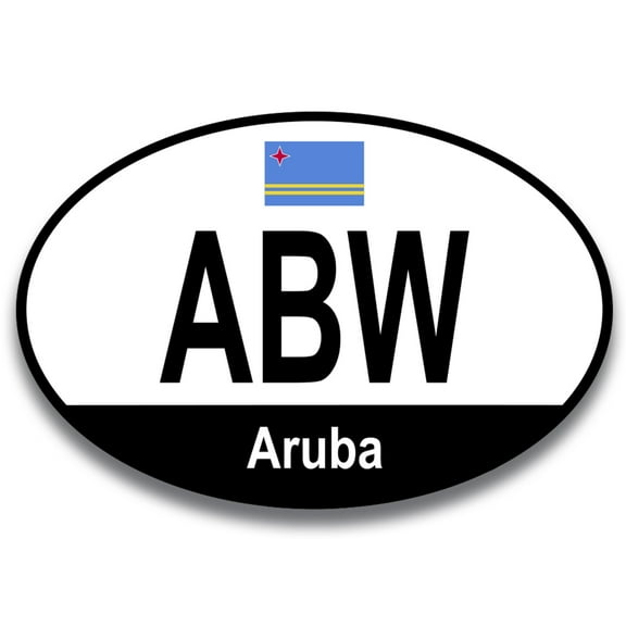 Magnet Me Up Aruba Aruban Oval Magnet Decal, 4x6 In, for Car, Truck, SUV