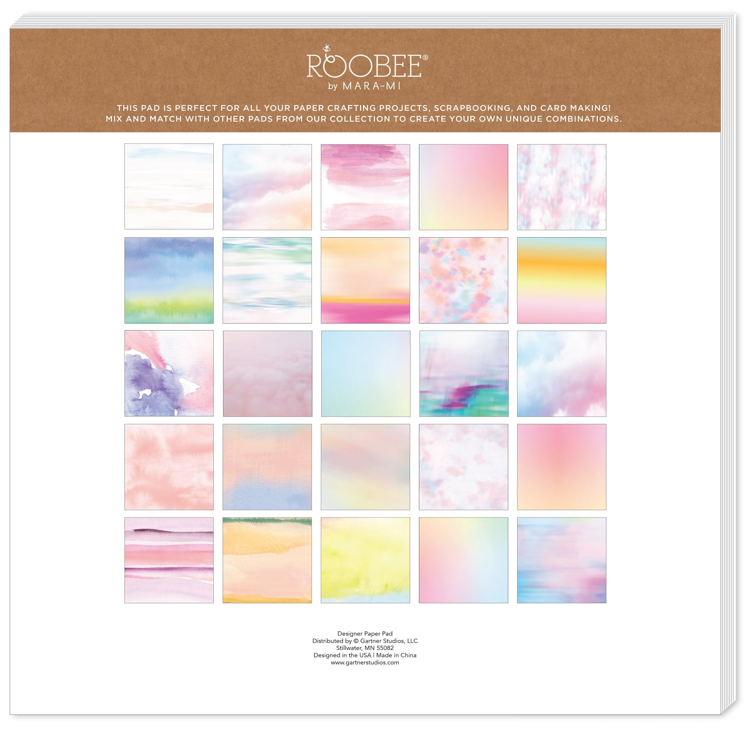 Roobee by Mara Mi Ombre Scrapbook Paper 12" x 12" - 24 lb/ 110 GSM, 50 sheets