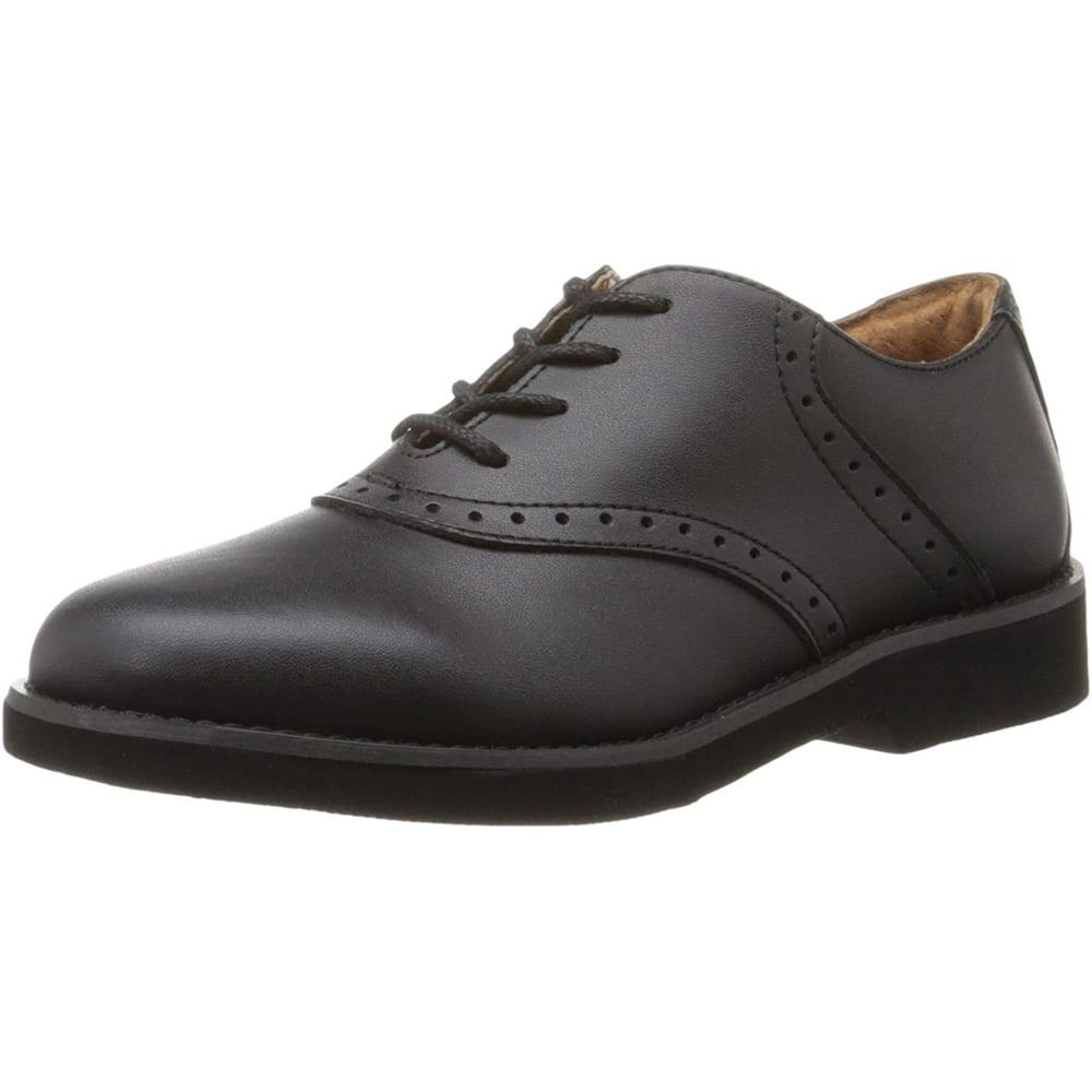 School Issue - School Issue Girls Black Lace Up Saddle Oxford Wide ...