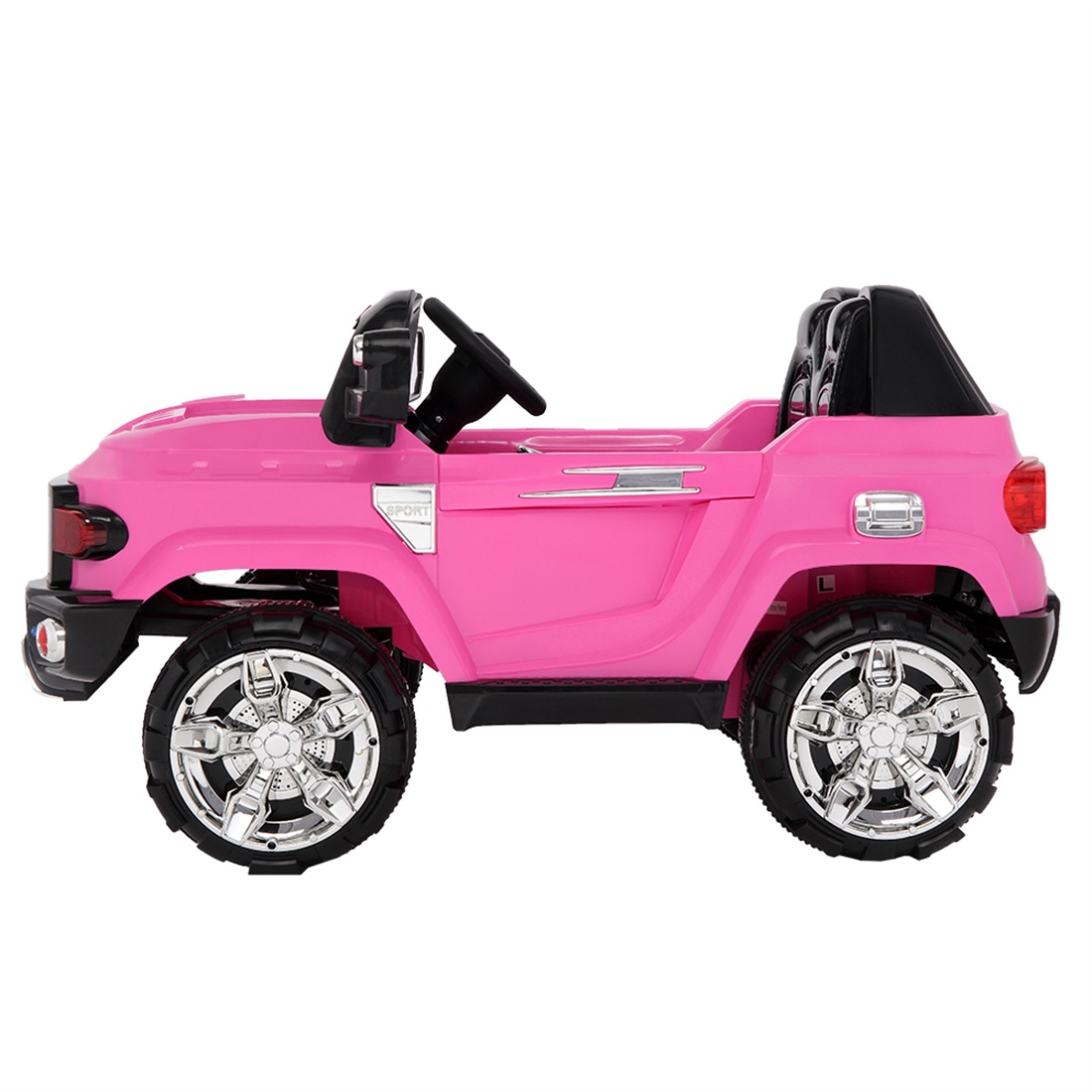 Private Jungle Kids Ride On Truck Car, Toddler Electric Vehicles Toys with Remote Control, MP3/Bluetooth, LED Light, Pink, Girl