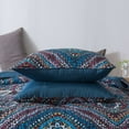 thumbnail image 3 of DaDa Bedding Farmhouse Bohemian Native Rustic Navy Blue Geometric Diamond Shapes Bedspread Set (KSX-001), 3 of 11