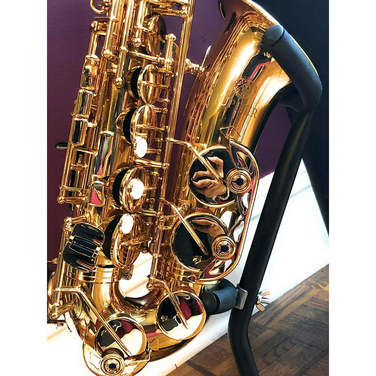 Eastar Alto Saxophone with Stand E Flat Gold Lacquer Student Beginner Sax  Full Kit School Band Orchestra Instruments AS-II 