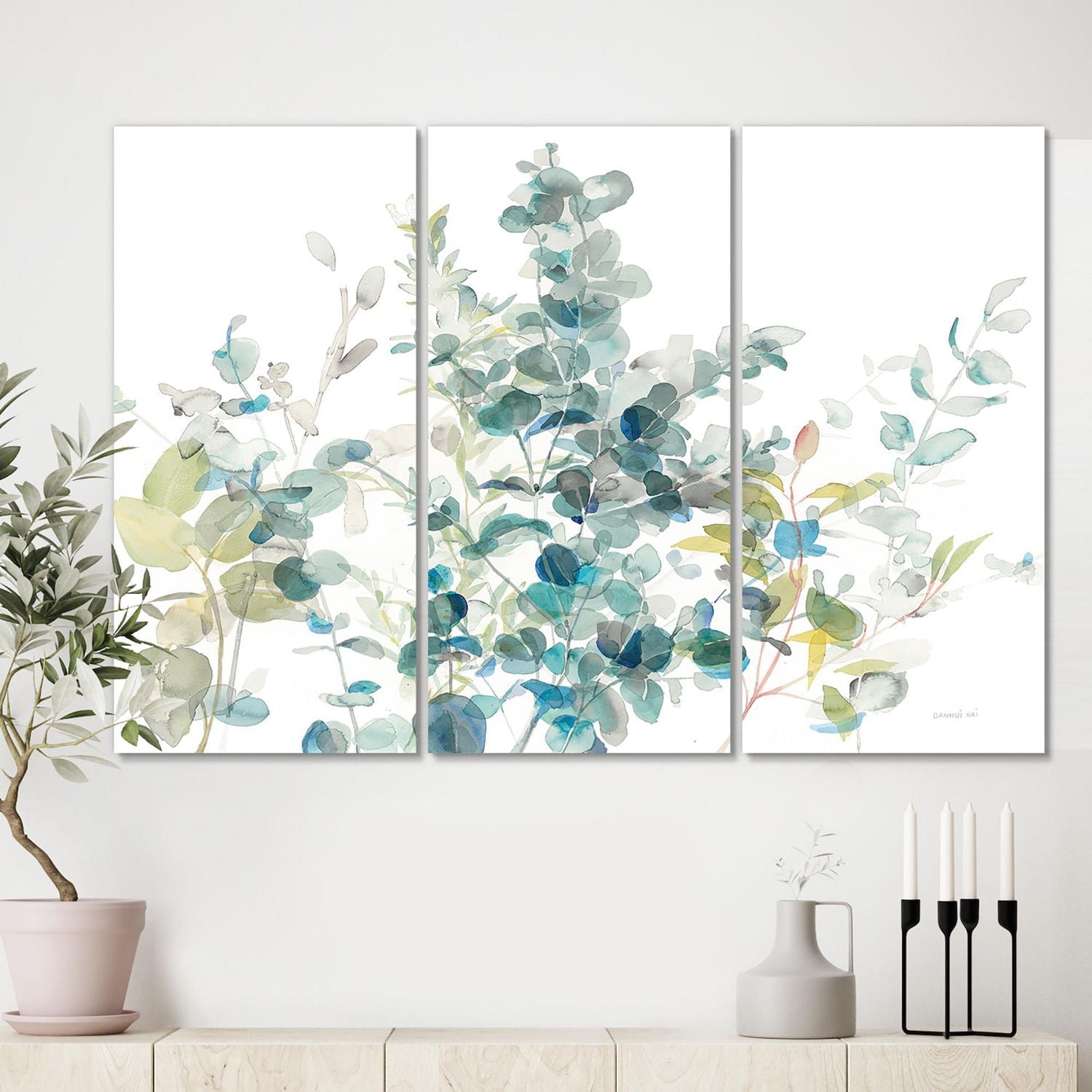 Designart Eucalyptus Natural Element Canvas Wall Art