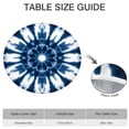 thumbnail image 6 of Blue Tie Dye Flower Mandala Pattern Round Fitted Tablecloth with Elastic Edge,Dining Table Cover Waterproof,Outdoor Round Tablecloth for Camping,Dining,Indoor and Outdoor, 6 of 7