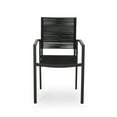 thumbnail image 3 of Sibu Outdoor Dining Chair Set of 2, Black Metal, Woven Rope Seat and Back, 3 of 5
