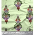 thumbnail image 1 of Soimoi Georgette Viscose Fabric Leaves & Floral Block Fabric Prints by Yard 42 Inch Wide, 1 of 3